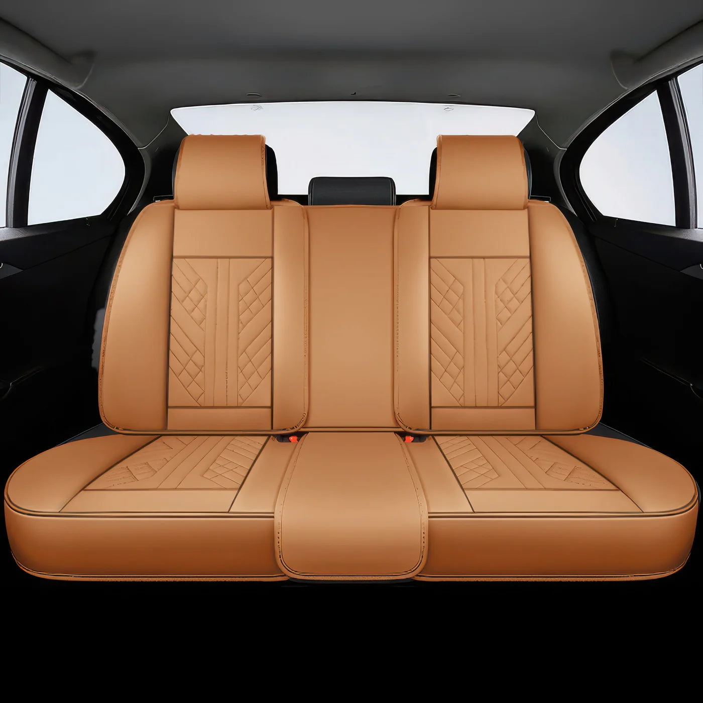 Elite Car Seat Covers - Brown | Waterproof Leather Car Seat Covers