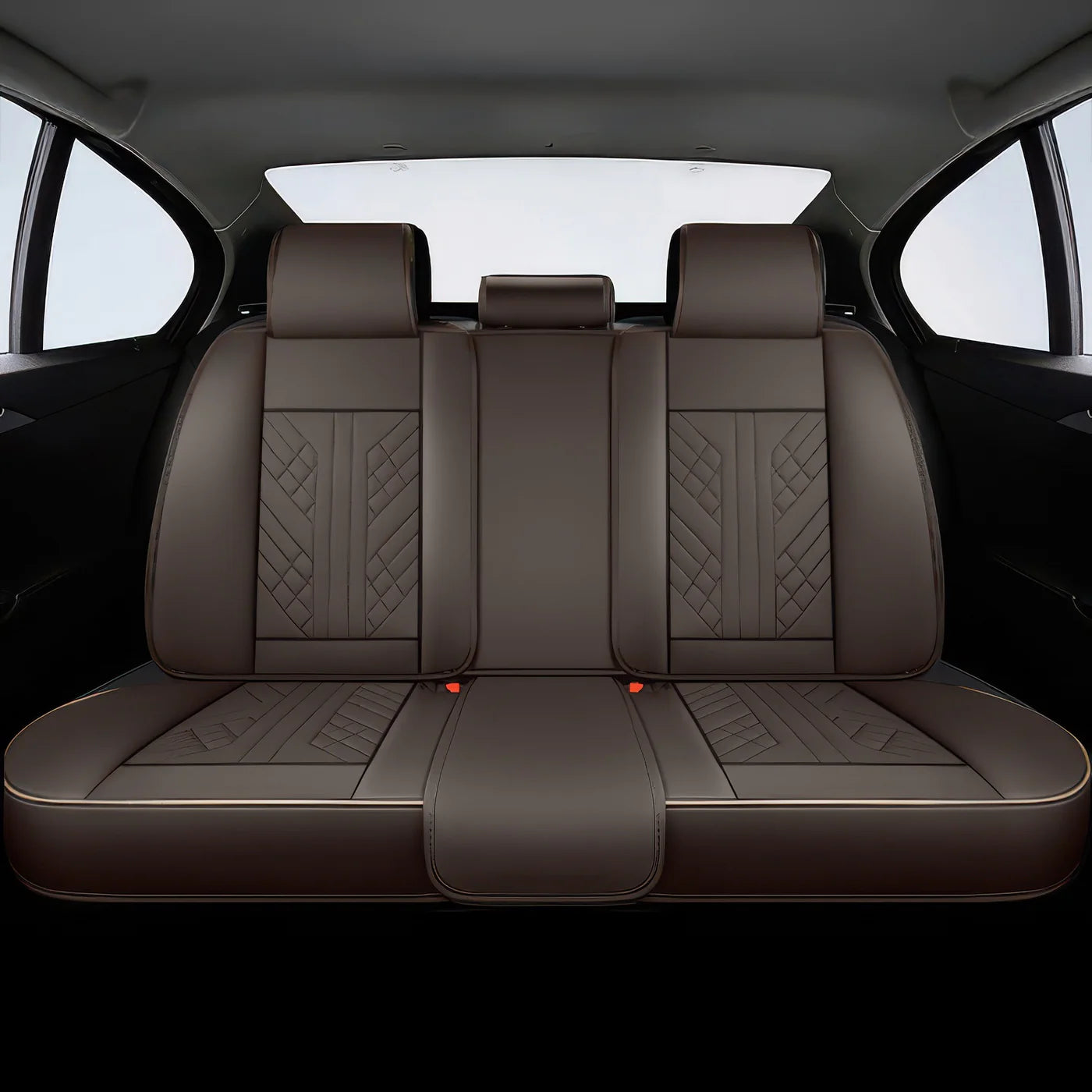 Elite Car Seat Covers - Coffee | Waterproof Leather Car Seat Covers