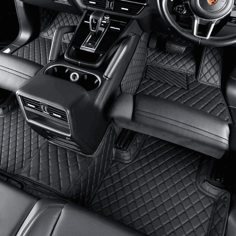 Black custom-fit car floor mats by EliteCarSeat