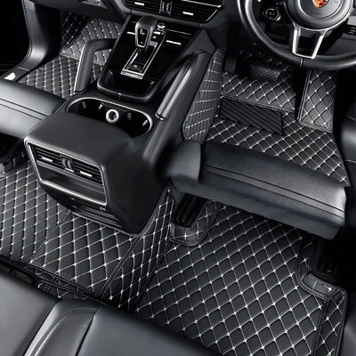 Black & Beige custom car mats