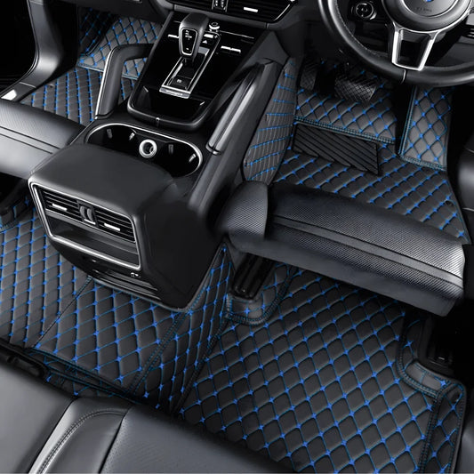 Black & Blue custom-fit car floor mats by EliteCarSeat