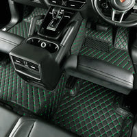 Elite Car Mats - Black & Green | Custom-Fit Waterproof Car Floor Mats