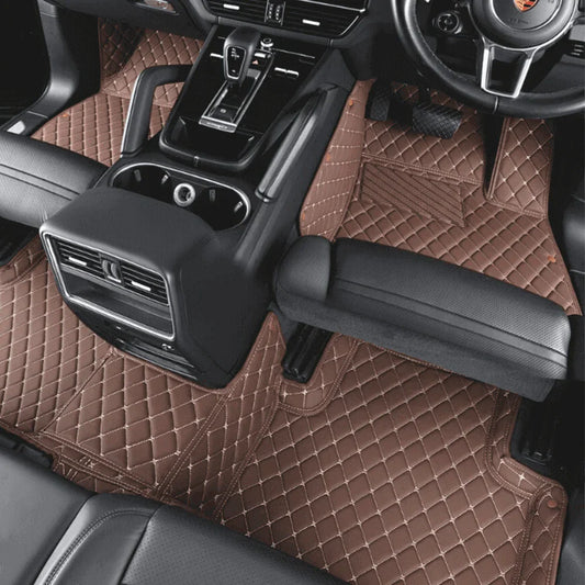 Brown custom-fit car floor mats by EliteCarSeat