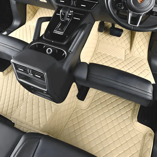 Beige custom-fit car floor mats by EliteCarSeat