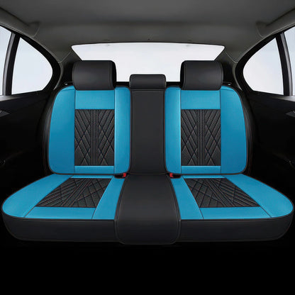 2pcs Black & Blue Prestige Car Seat Covers / Waterproof