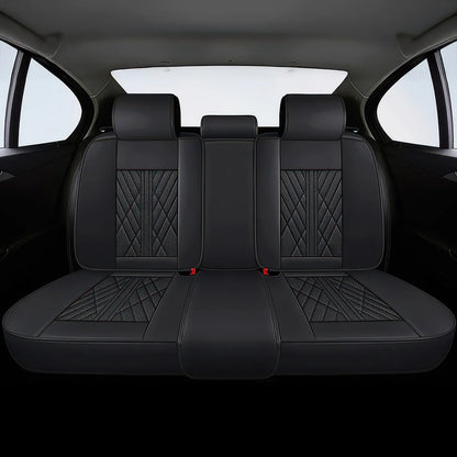 Elite Car Seat Covers - Black & Pink | Waterproof Leather Car Seat Covers