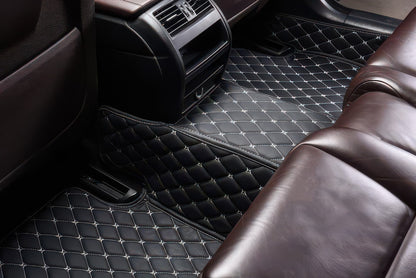 Black & White custom car floor mats
