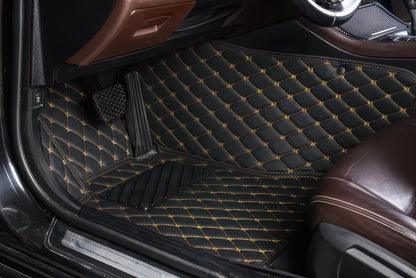 Black & Yellow custom car floor mats