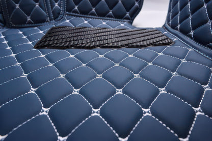 Blue custom car floor mats