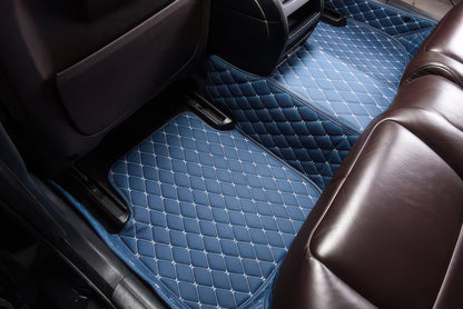 Blue custom car floor mats