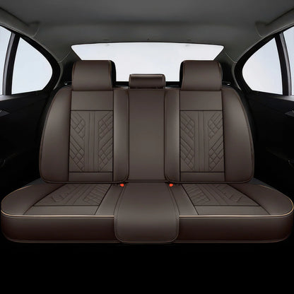 Elite Car Seat Covers - Coffee | Waterproof Leather Car Seat Covers
