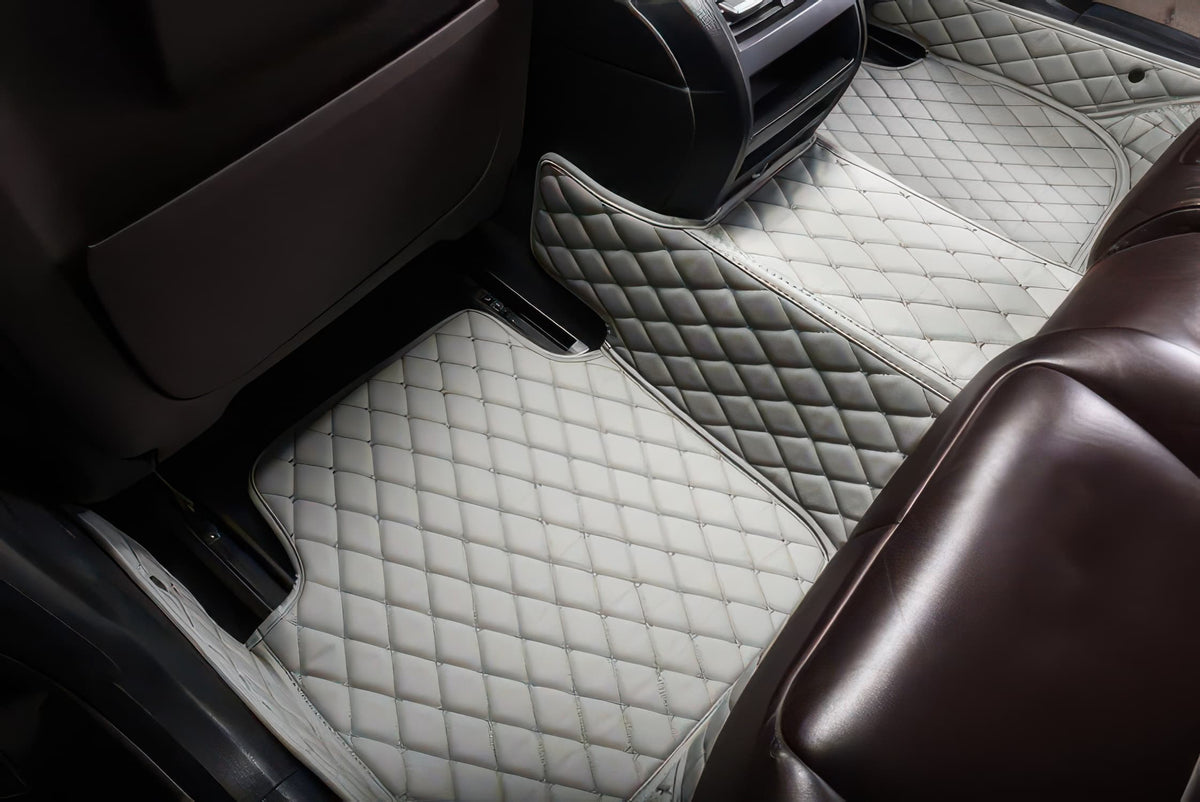 Gray custom car floor mats