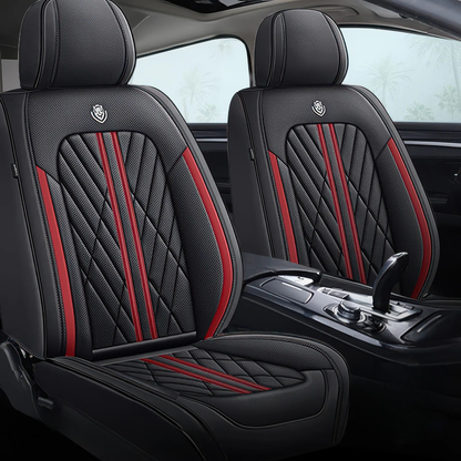 2pcs Red & Black Prestige Car Seat Covers / Waterproof