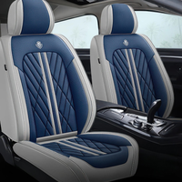 2pcs Blue & Gray Car Seat Covers / Waterproof