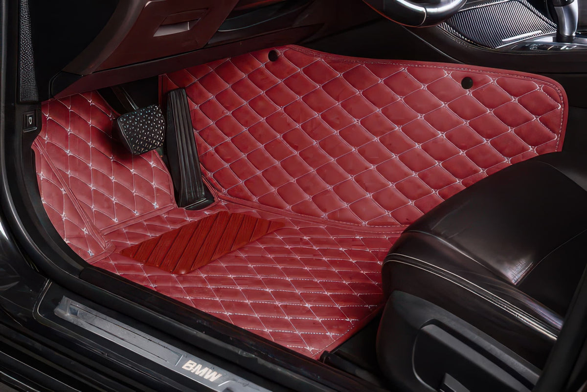 Wine Red custom car floor mats