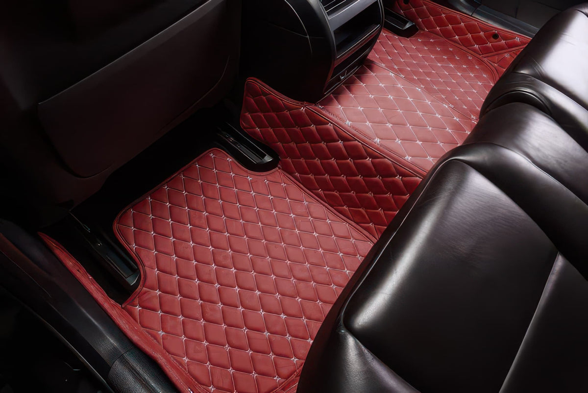 Wine Red custom car floor mats