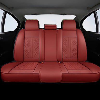 Elite Car Seat Covers - Wine Red | Waterproof Leather Car Seat Covers