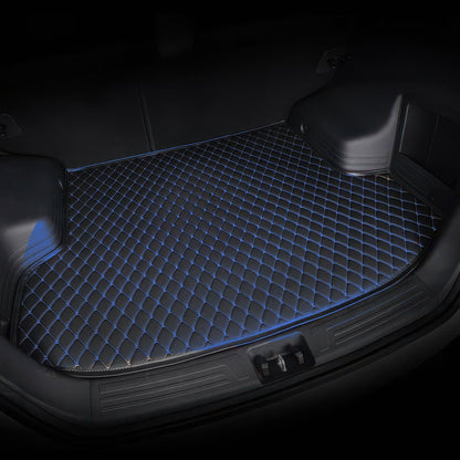 Black & Blue custom car boot mat