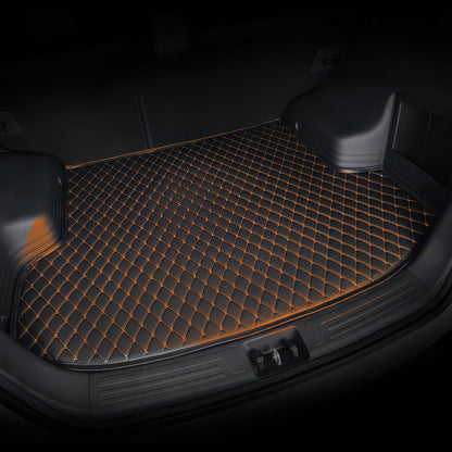 Black & Orange custom car boot mat