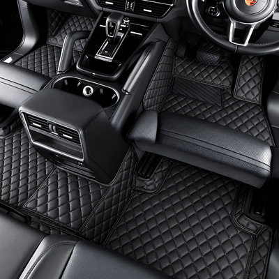 Black custom car mats